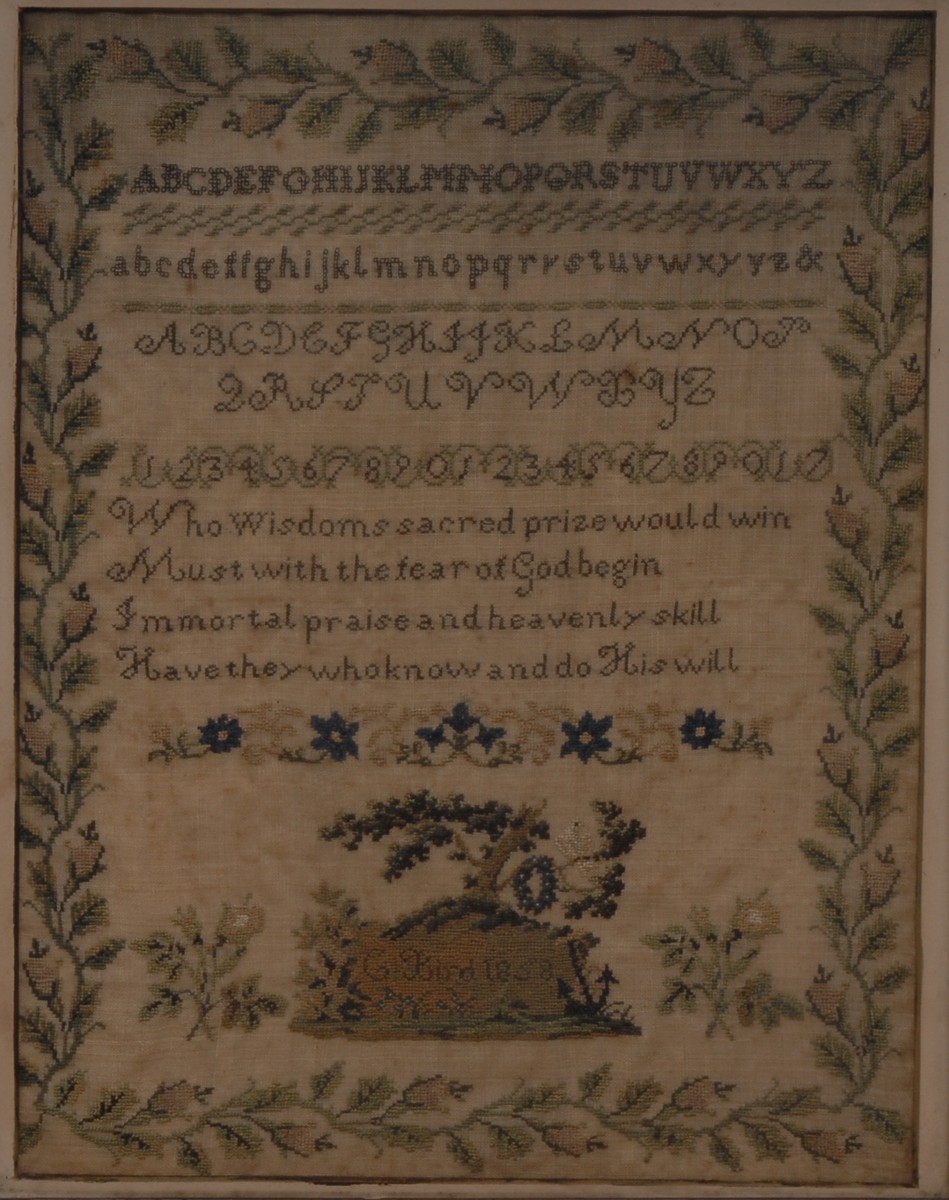 A Victorian sampler, worked by C.