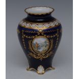 A Royal Crown Derby ovoid vase, signed W.E.J.