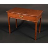 A George III mahogany rectangular side table,