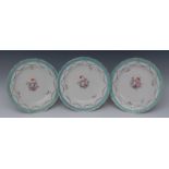 A set of three Chelsea Derby shaped circular plates,