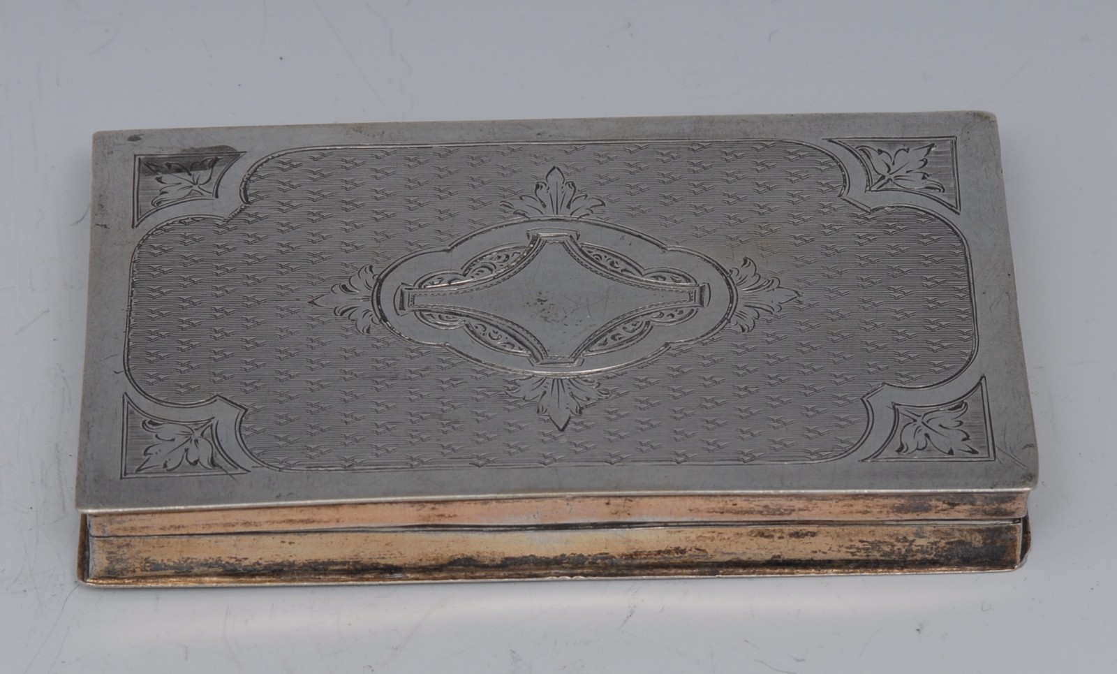 A 19th century Continental silver book shaped snuff box,