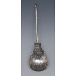 A Victorian silver novelty spoon, as a besom broom, 17cm long, George Fox,