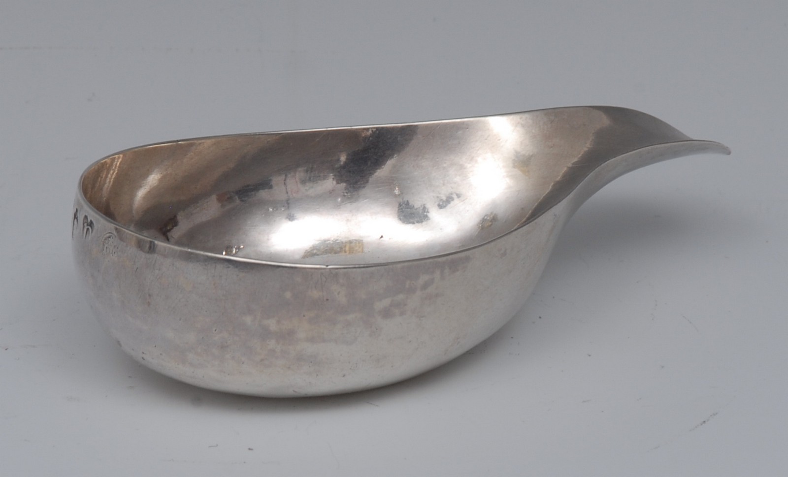 A George II silver pap boat, quite plain, 11.