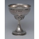 Omar Ramsden - an Arts and Crafts silver goblet,