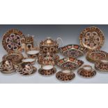 A Royal Crown Derby 1128 Imari tea and coffee service,a comprising twelve teacups,