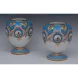 A pair of Minton globular vases,