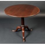 A George III mahogany tripod occasional table,