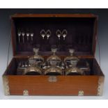 A Bohemian silver mounted picnic suite,