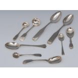 A George III silver Fiddle & Shell pattern caddy spoon, 10.