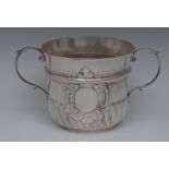 A George I silver porringer,