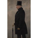 Richard Dighton (1795 - 1880) Baron Brumeaux, watercolour silhouette, 20cm x 12.
