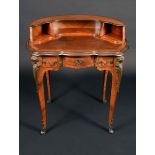 A 19th century Louis XV Revival bronze mounted mahogany and kingwood bonheur de jour,