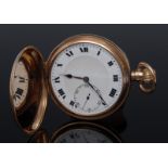 A George V Nirvana Watch Company 9ct gold hunter cased pocket watch,