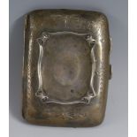 A George V silver rounded rectangular novelty combination locket cigarette case,