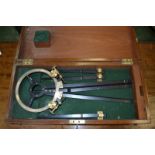 Scientific instruments - A mahogany cased Hezzanith station pointer (also know as a ship's map