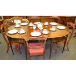 A set of six Victorian mahogany dining chairs;