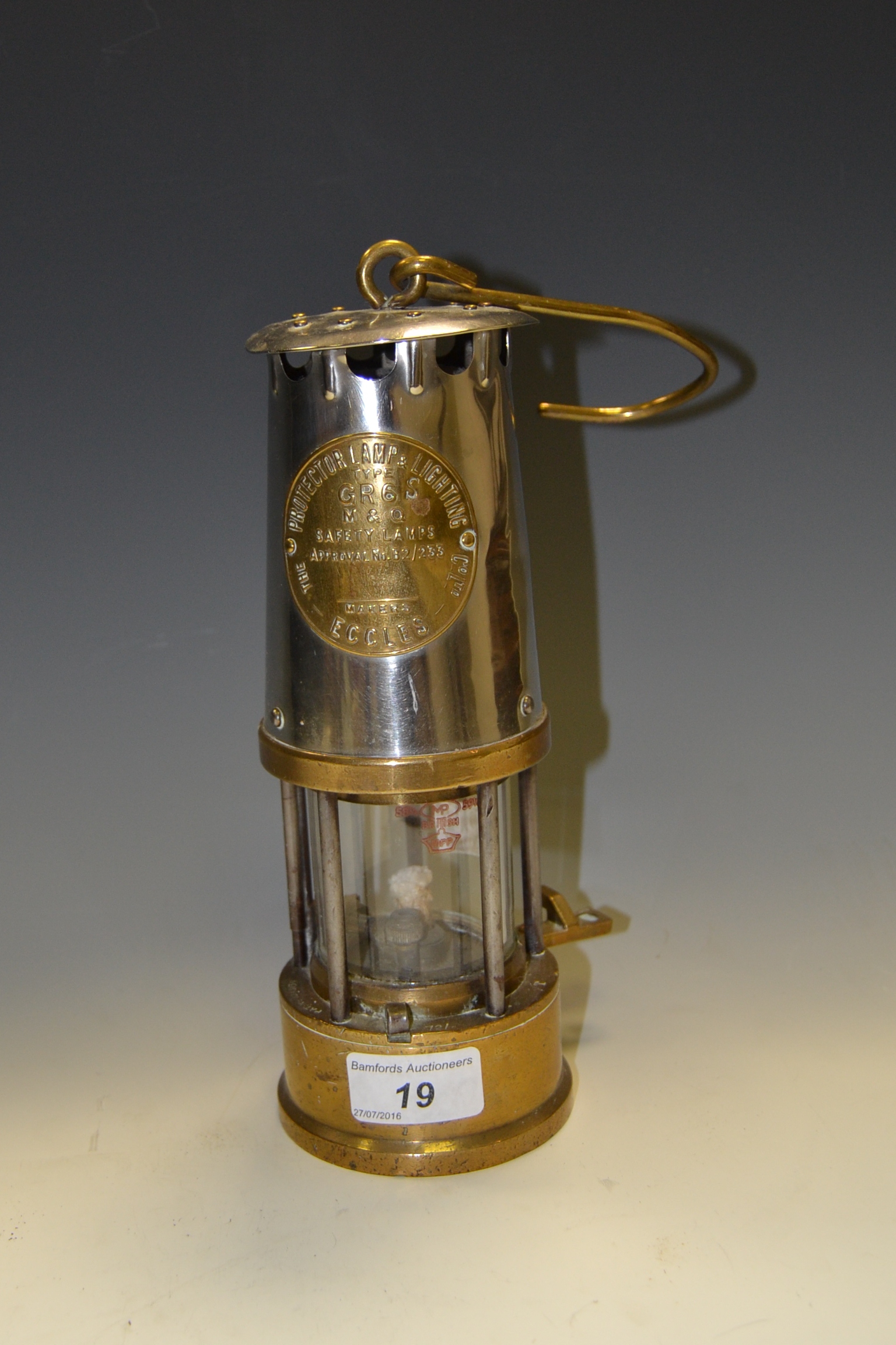 An Eccles Safety Miners Lamp