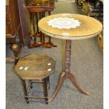 A 19th century mahogany circular occasional table;