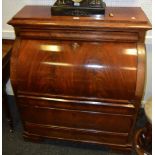 A 19th century mahogany bureau,