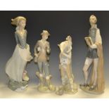 A Lladro figure, William Shakespeare, printed mark; others,