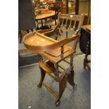 A child's metamorphic high chair, c.1890.