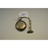 A silver full hunter pocket watch, H Samuel, Manchester, Roman numerals, subsidiary seconds dial,