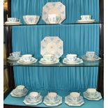 A Foley twelve-setting tea service, pattern no. 10027, c.