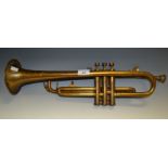 An early 20th century Besson Westminster brass trumpet,