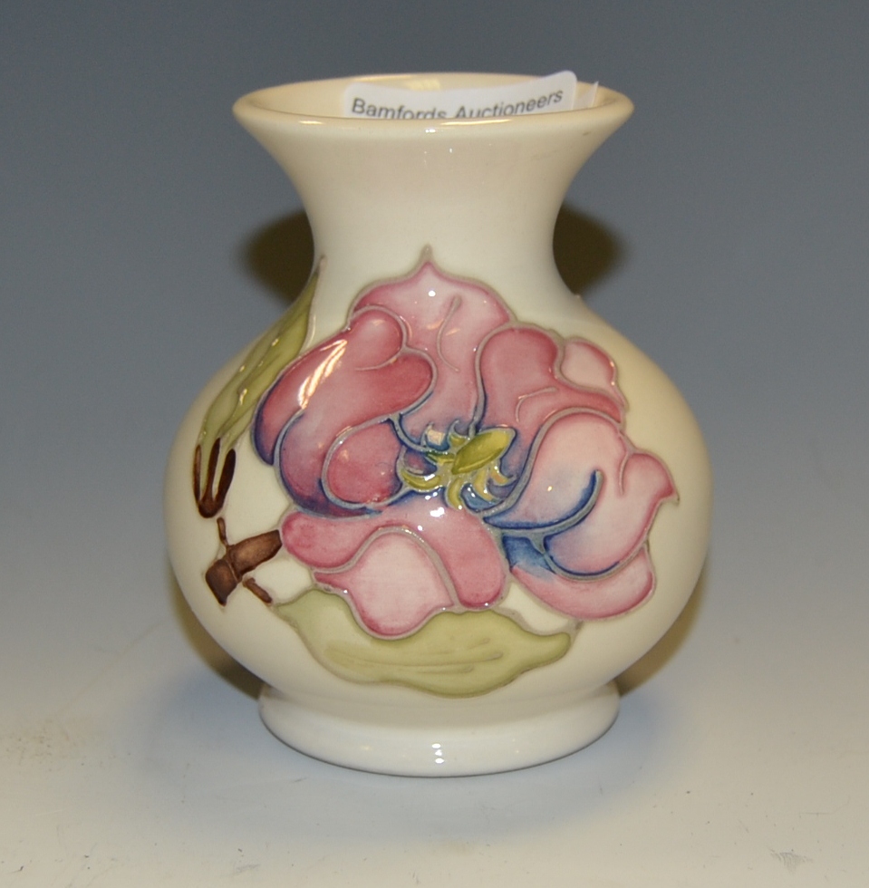 A Moorcroft small baluster vase,