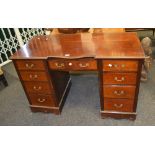 A late 19th Century walnut dressing desk