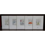 Tim Bulmer, by and after, A set of Five humorous etched prints; 'Love on the ocean wave',