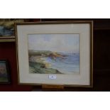 Ethel Knight, On the Yorkshire Coast, signed and dated 1909, watercolour, 28cm x 22cm,