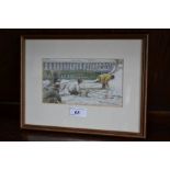 Eastern European School (20th century) Forced Labour indistinctly signed, pastel,