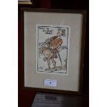 Cecil Cox, Yours for Scotland! McAlf, signed and dated '08, pen and ink and watercolour,