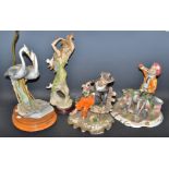 A Capodimonte figure Tramp; others Knife Sharpener; Florence Ltd edition Girl,