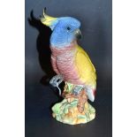 A Beswick model of a Cockatoo, number 1180, glazed in yellow and blue,