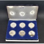 A set of six Gibraltar Beatrix Potter 1993 crowns,