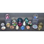 Paperweight - A Caithness sparkle M14518; another, Cauldron ruby C41434, boxed; others, Strathern,