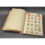Stamps - a school child collection in an album
