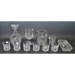 Glassware - Golfing interest - A decanter and stopper,