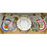 A Royal Crown Derby Royal Antoinette 27cm plate; Franklin Mint collectors plates;