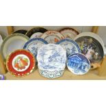 Ceramic Plates - A Coalport still life fruit ; a Royal Worcester ; a Grays pottery;