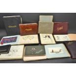 Autograph Books, 13, mainly hard bound with padded covers, in three bags,