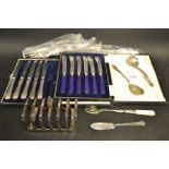 Plated ware- A set of twelve Maplin and Webb Loius XVI design fruit knives;