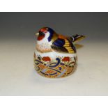 A Royal Crown Derby paperweight, Goldfinch Nesting,