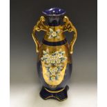 A 20th century two-handled continental vase,