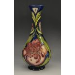 A contemporary Moorcroft miniature Never Before pattern baluster vase,