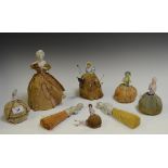 A German porcelain half doll pin cushion; others (6) ;