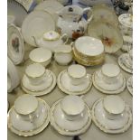 Ceramics - a Duchess China Ascot pattern part tea service; a Royal Worcester Evesham pattern jug;