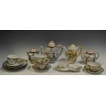 Oriental Teawares - a Japanese eggshell part tea service; a Japanese Samurai porcelain coffee pot.